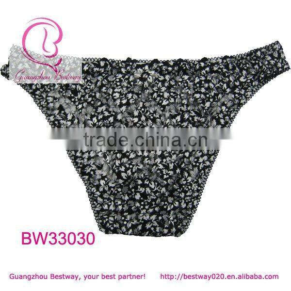 Womens hot sex images sex panties printing floral with lace