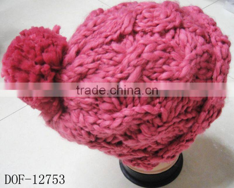 Fashion crochet most popular 100%acrylic knitted hat for winter