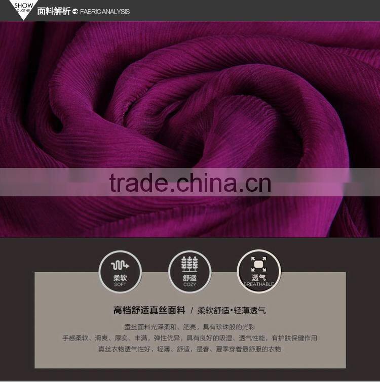 Real silk short sleeves and slim latest dress designs for ladies