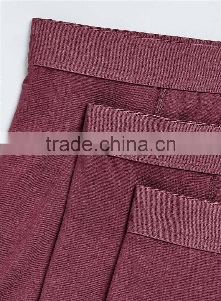 High quality thick cotton plain boxer underwear mens sex boxer shorts