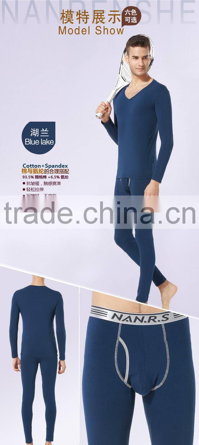 v-neck long johns underwear