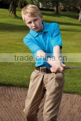 oem design high quality boys cotton pique plain polo golf shirts