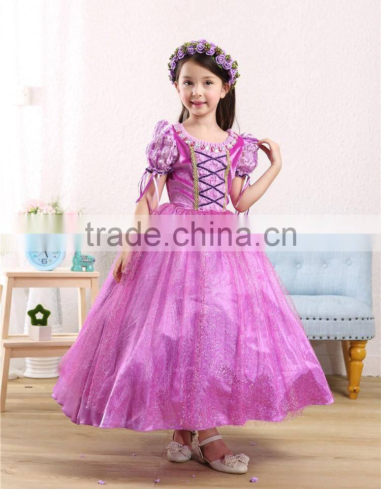 2016 wholesale Christmas gift party wear Princess girl dress up