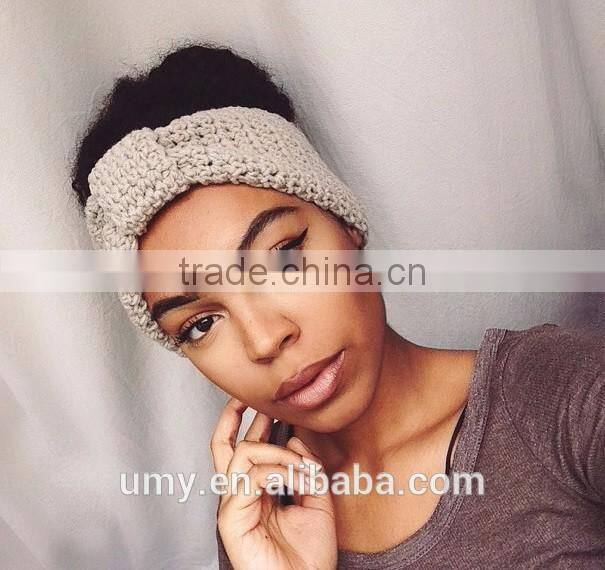 Handmade Crochet Ponytail Beanie Handband Hat
