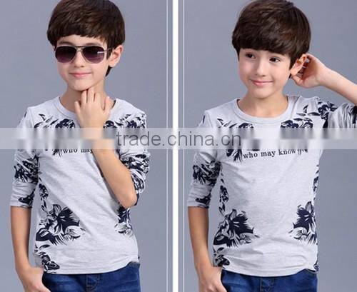China wholesale Professional alibaba factory 2017 new product long sleeve t-shirt print for kids