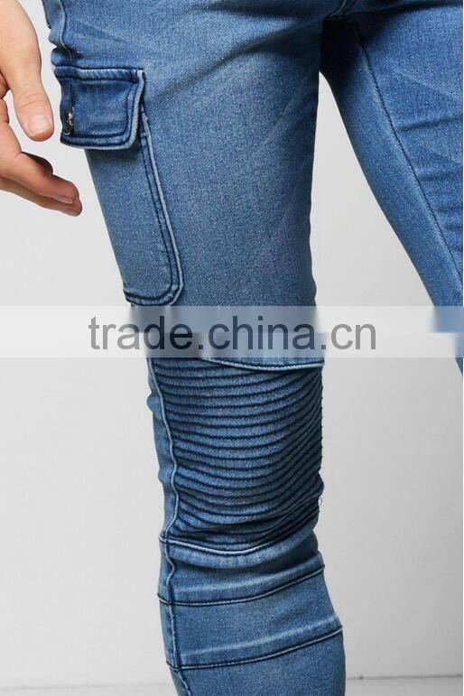 New In Skinny Jeans Quality Biker Denim Jeans With Pocket Design