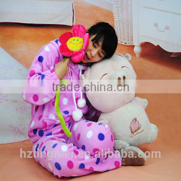 girls coral fleece pajamas bathrobe
