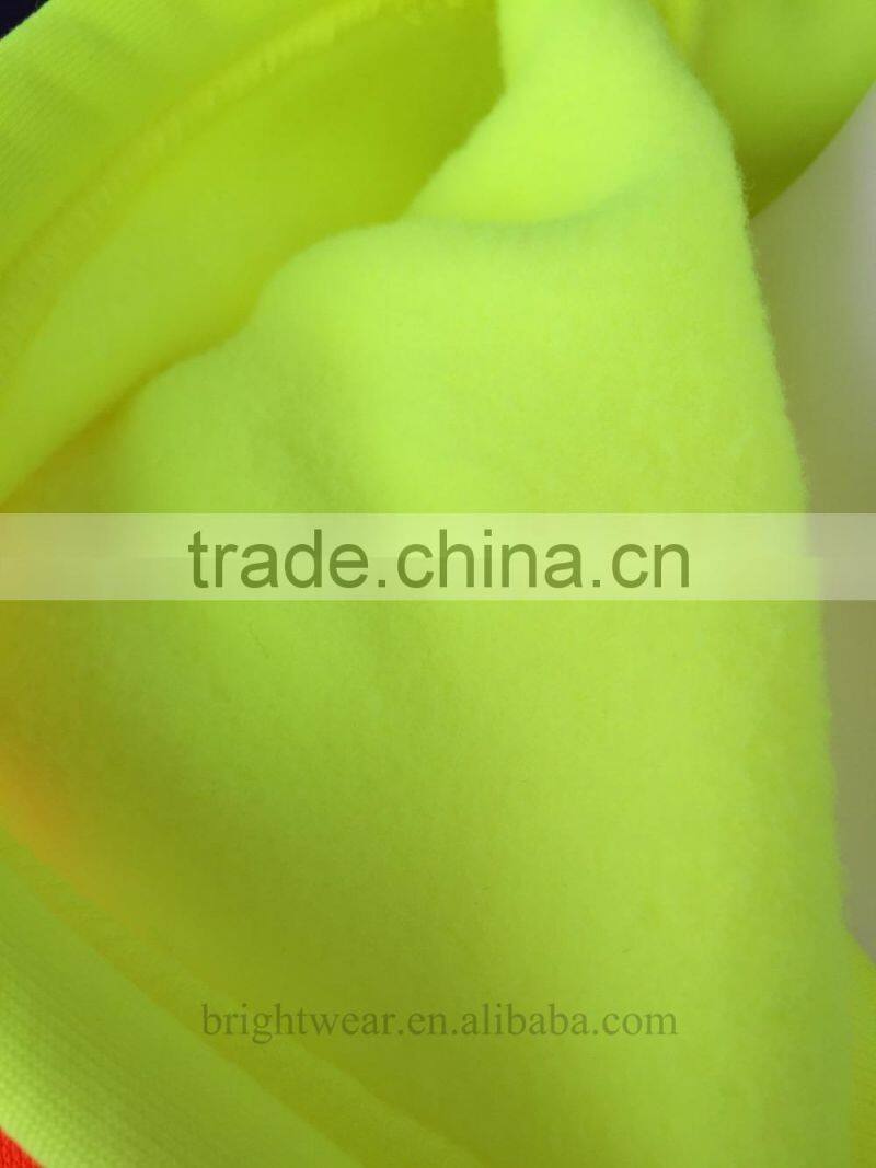 100%polyester inner brush fleece hi vis sweatshirt ANSI CLass 3
