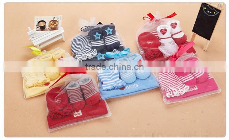 3pcs newborn baby gift set, hat, gloves, socks set for newborn baby, newborn gift set