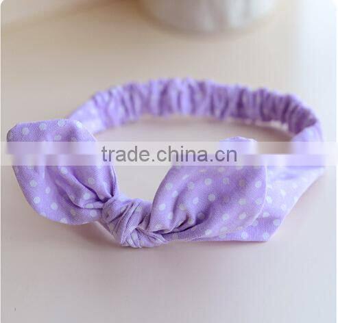 printed bow tie cotton fabric baby headband