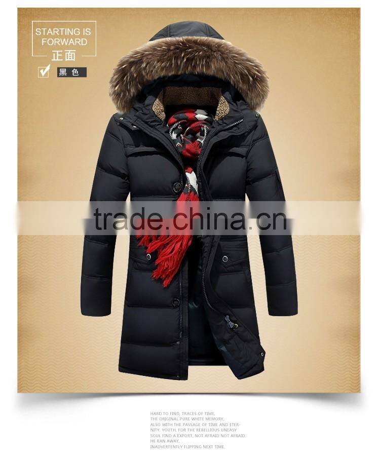 Man business style winter coat Stand-up collar men coats down coat for winter hiking jacket