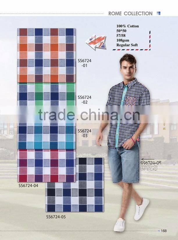 classic fashion design men's casual check shirt