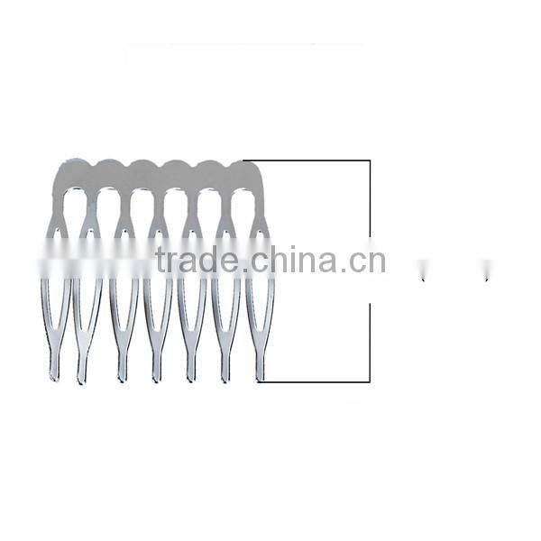 Iron Based Alloy Hair Clips Findings Rectangle Silver Tone 39mm x 37mm