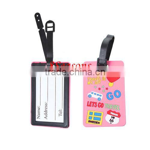 Pink Travel Suitcase Baggage Tag Luggage Tag Name Bag Card Holder 10.5cm x 6.5cm