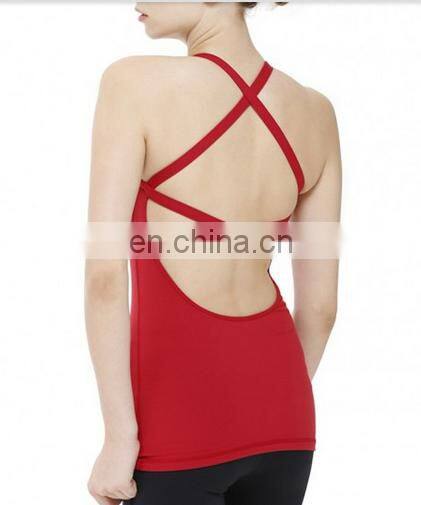 Nylon/Spandex Dry Fit Womens Gym Wear Sexy Durable Yoga Bra Wholesale Sports Bra