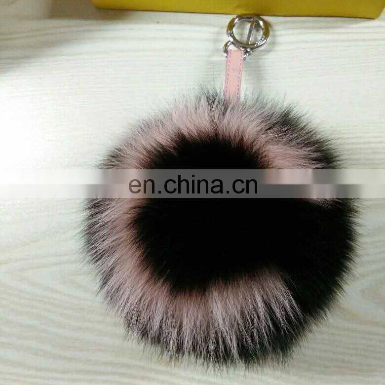 custom made unusual fox fur bag accessory keychain