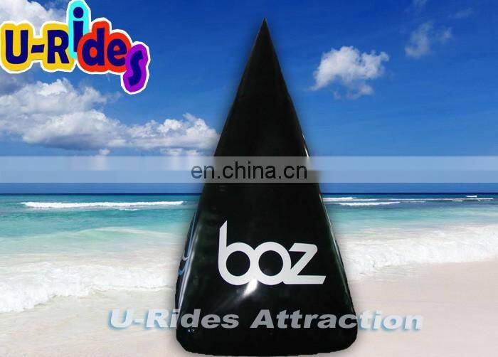 Black Triangle inflatable buoy with logo