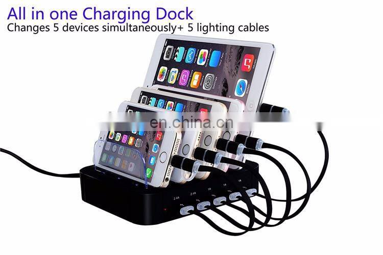 2017 Amazon hotselling new style 5 port usb charging station