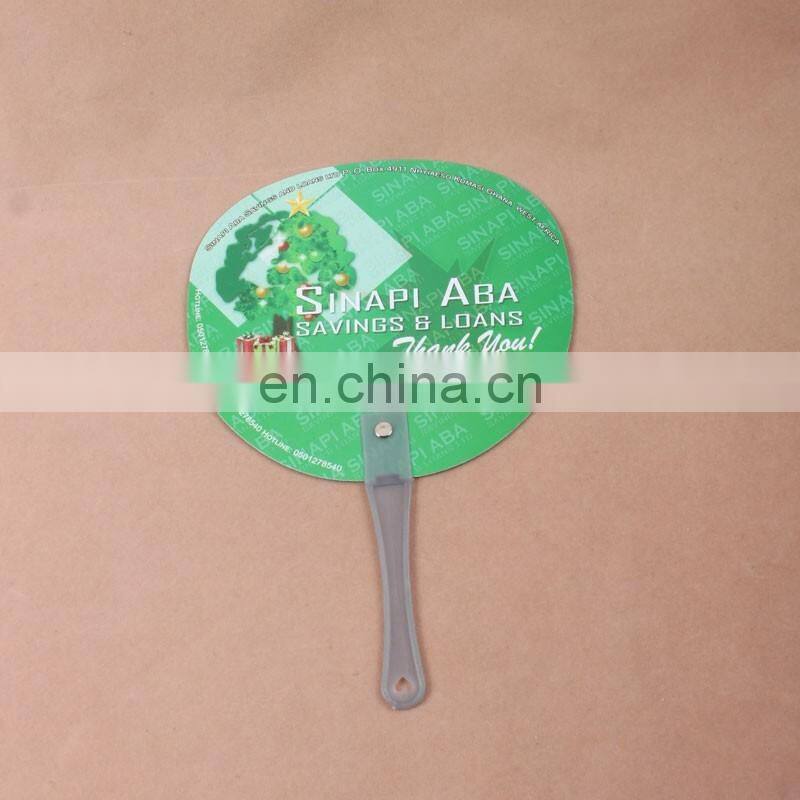 custom plastic hand fan with pp material for souvenirs