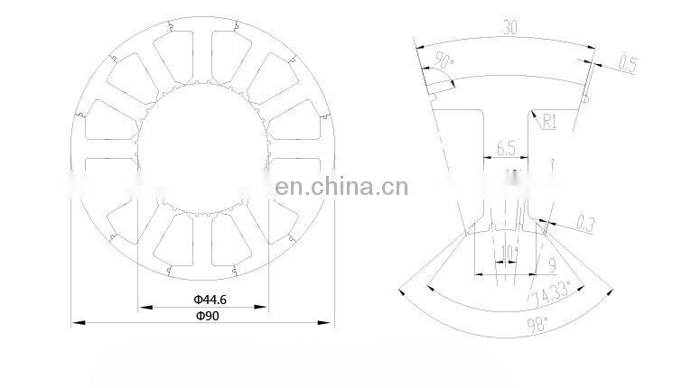 Wholesale high speed 100mm winding motor stator parts lamination for dc motors