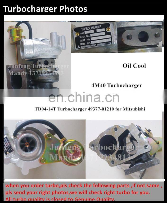 TD04-14T 4M40 Turbocharger 49377-01210 Turbo for Mistubishi Pajero