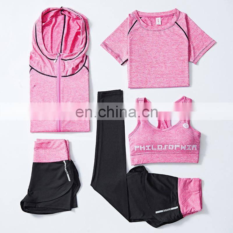 Factory Direct Home Outdoor Custom Women Sportswear 5 - piece suit sets