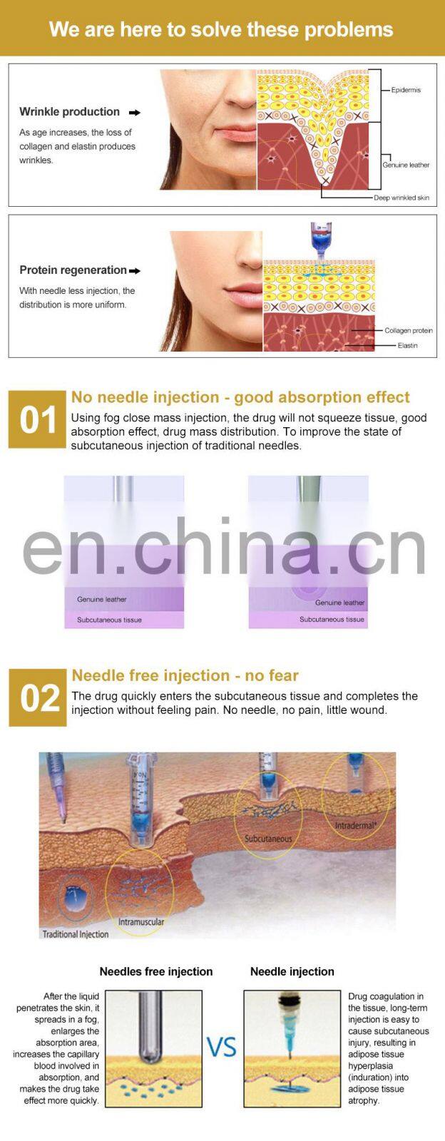 2019 newest choice Jet Injection Gun /Mesotherapy Dermal Filler Gun/ Hyaluronic Acid Device For Lip Lifting Pen