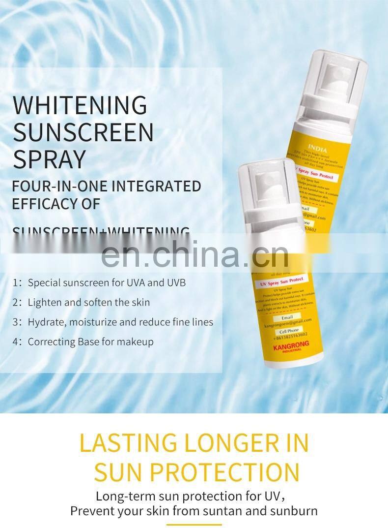 Skin Care Private Label Cosmetics Private Label Sunscreen Spray For Face Care
