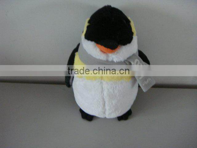 cute standing penguin with scarf/plush penguin standing/stuffed penguin