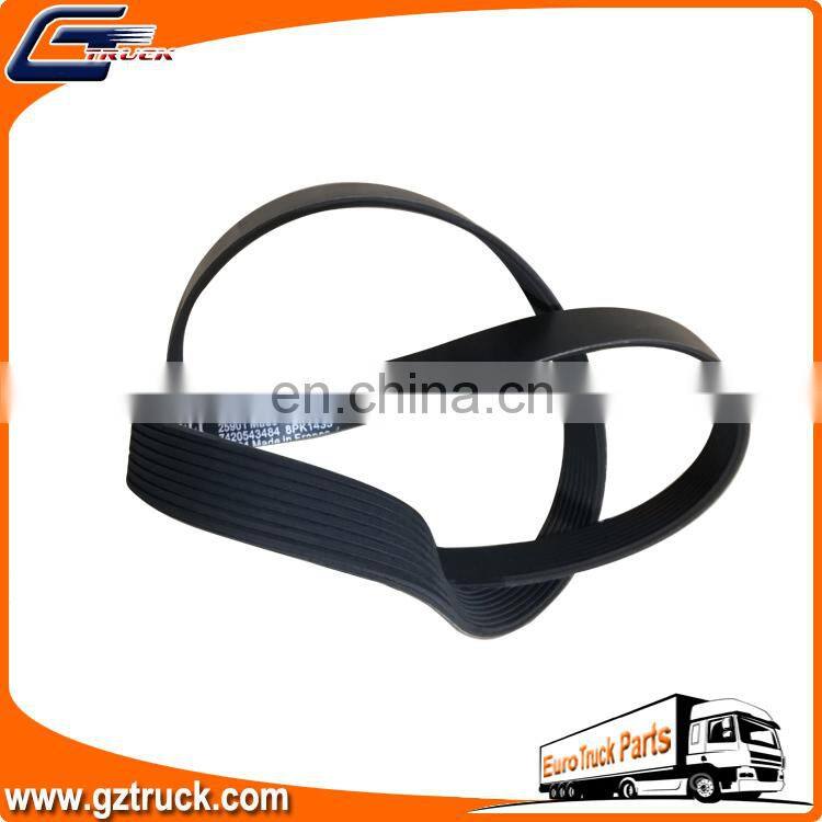European Truck Auto Spare Parts V-Ribbed Belts OEM 7420543484 7422100457 7421190804 8PK1435 for RVI Truck Multiribbed belt