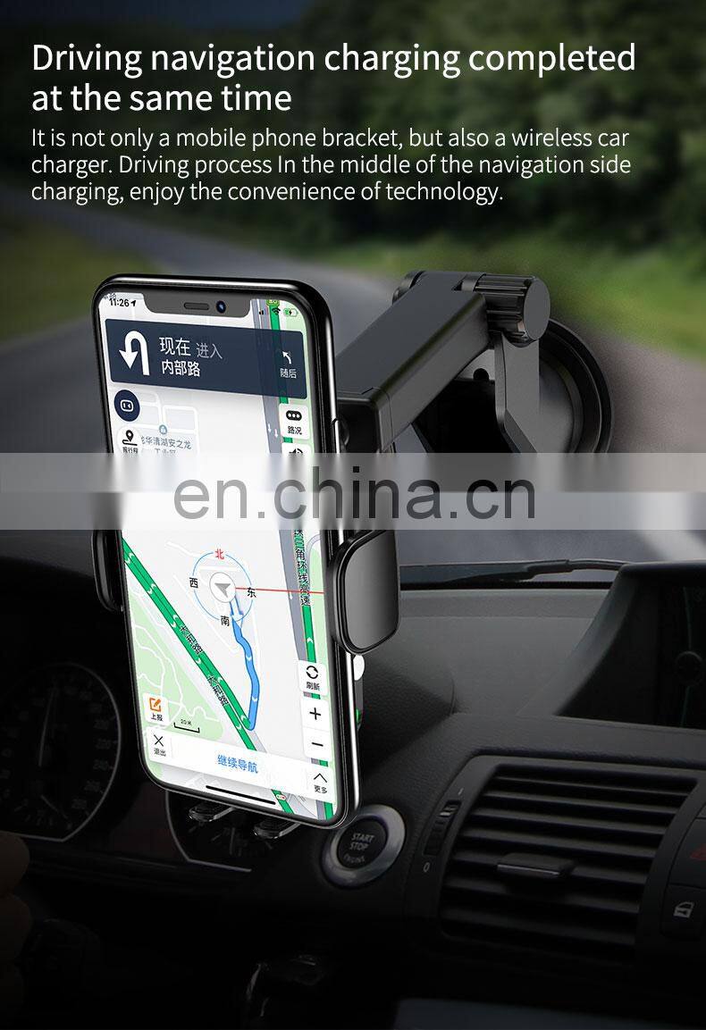 2020 New Product Car Charger Oem Wholesale Qi Certification Car Wireless Charger 10W 15W 12V Car Charger For Iphone