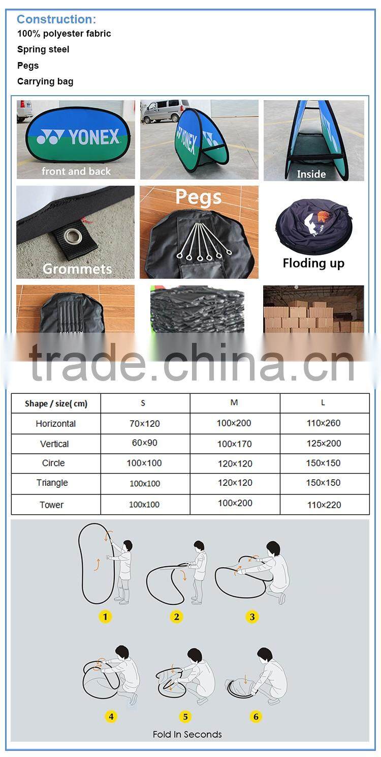 Pop Up Portable Outdoor Advertising Signs Display