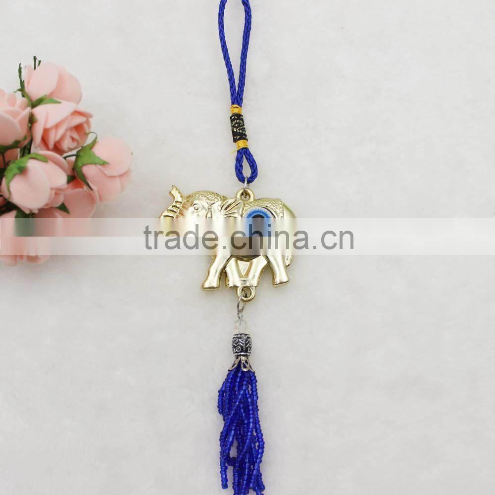 Islamic Plastic Golden Elephant Pendant Car Hanging