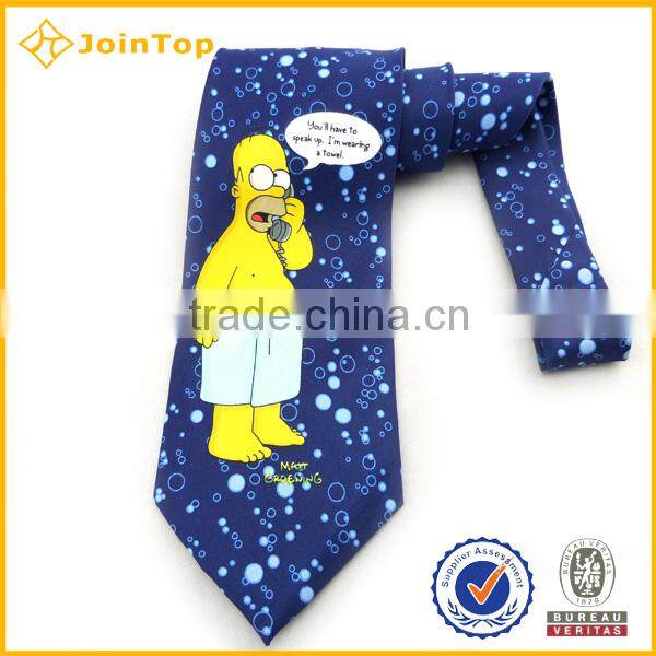 Cheap cute funny cartoon necktie for student