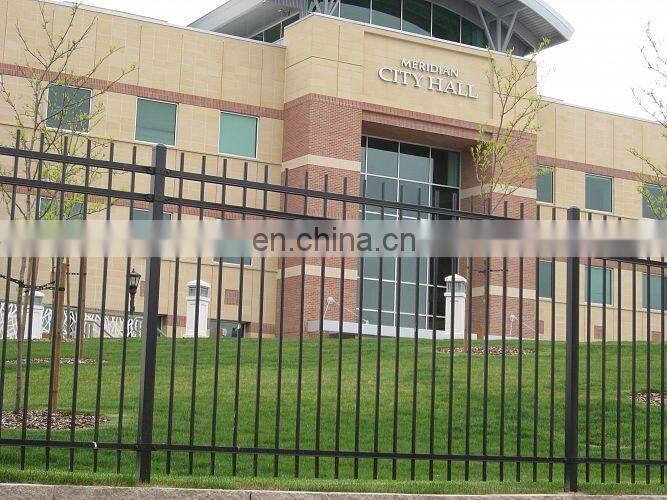 yard garden wrought iron steel fence,galvanized palisade fence,metal fence.