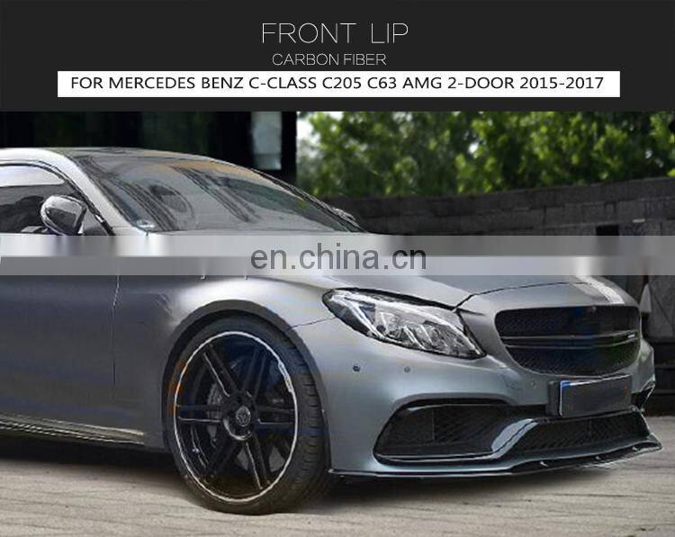 Carbon Fiber C205 C63 Edition1 Car Front Lip for Mercedes Benz C63 AMG 2-Door 2015-2019