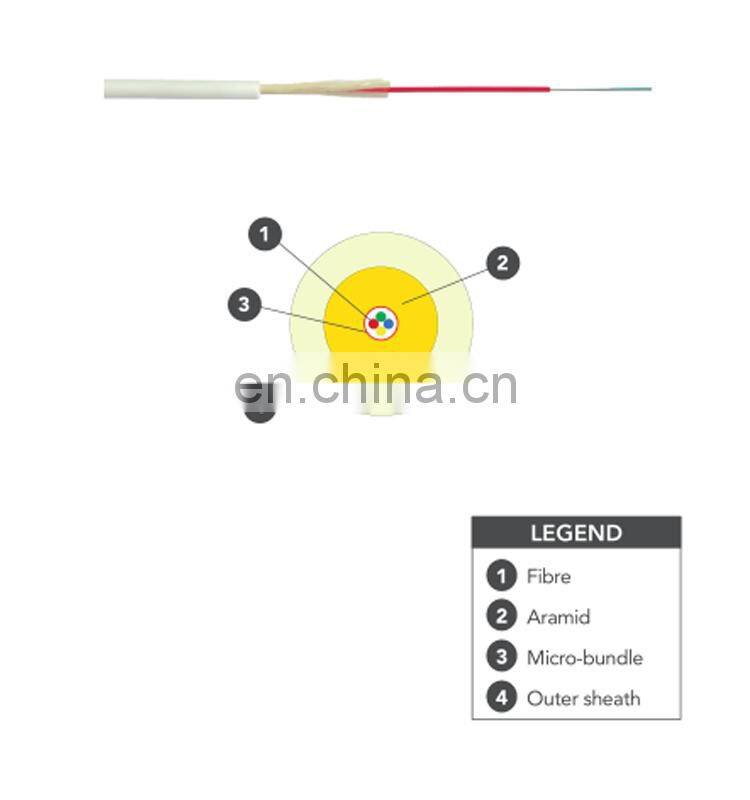 FTTH France double sheath Indoor/Outdoor 4.6mm 6mm 500m G657A2 Fiber optical Drop Cable 1fo fiber optic cable