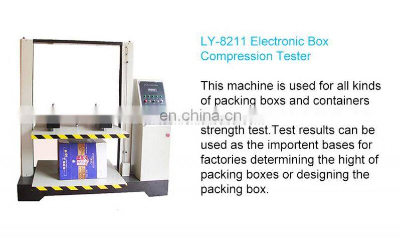 Liyi BCT Compressive Strength Equipment Carton Box Compression Tester Price
