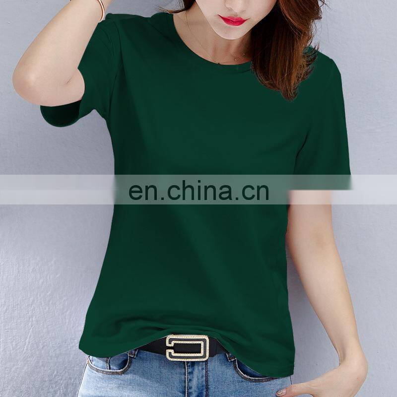 Manufacturer wholesale cotton solid color T-shirt short-sleeved loose top casual sports women's clothing