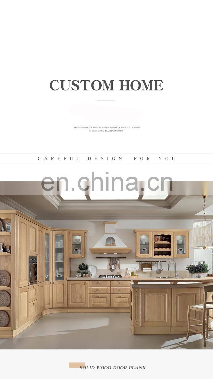 Modern Custom Solid Wood Kitchen Cabinet PVC Furniture Set for Modular House