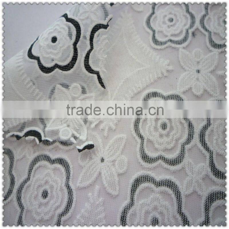 Burn out lace fabric