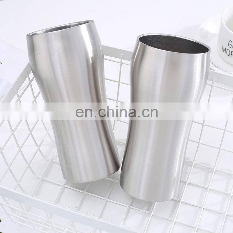 new style 14oz/430ml Double Wall Stemless Wine Tumbler Insulated Stainless Steel beer Cup
