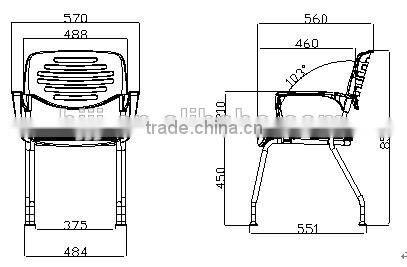 Good price Fabric Plastic training chair office chairs conference seating G0906A