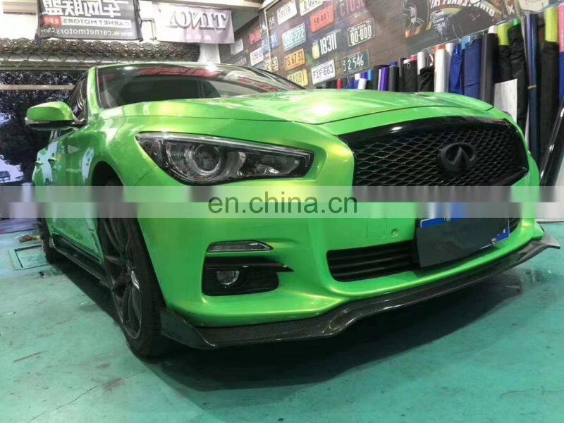 Runde High Quality Carbon Fiber Material Front Lip Rear Lip Side Skirt Spoiler For Infiniti Q50 Small Body Kit