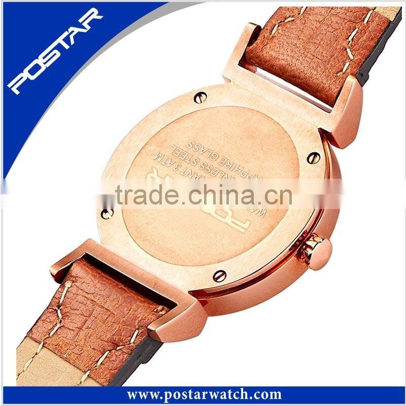 2016 Customized Delicate Promotion Leather Strap Watch