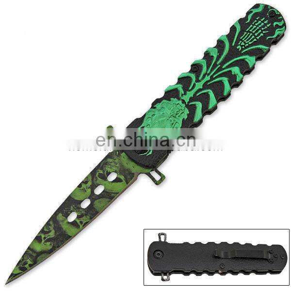 8.1 Inch aluminum handle stainless steel pocket folding outdoor survival knife
