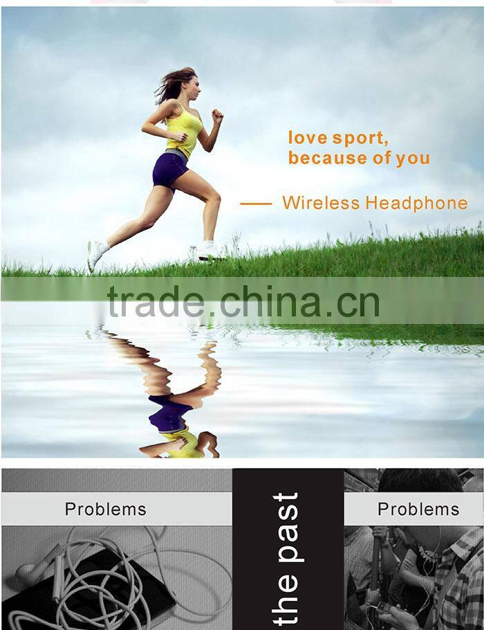 china bluetooth wireless headset headphones price with Calls vibration