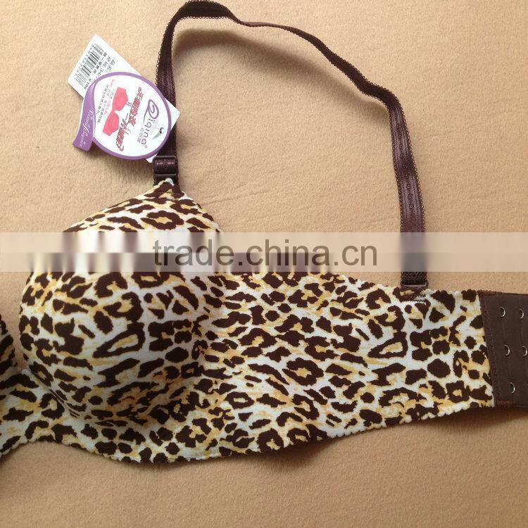 3.85USD 34-38B Cup High Quality Newest Style Hot-Sale Yough Girls Sexy Tiger Push Up Non-trace Bra (gdwx226)