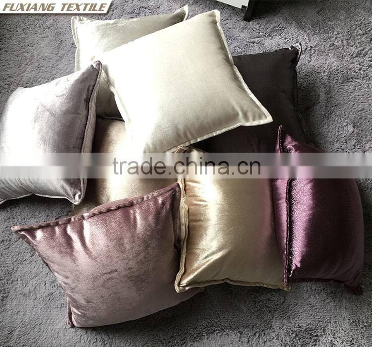 velvet pillow with flange dot foil print