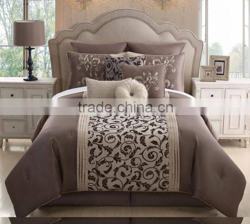 polyester flocked duvet cover comfortable comforter set